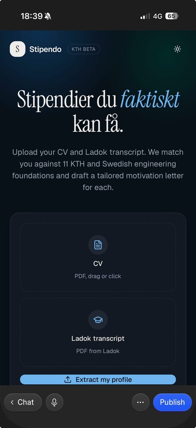 The one-shot app, in Lovable's phone editor